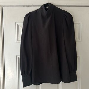 H&M high neck tie-back blouse